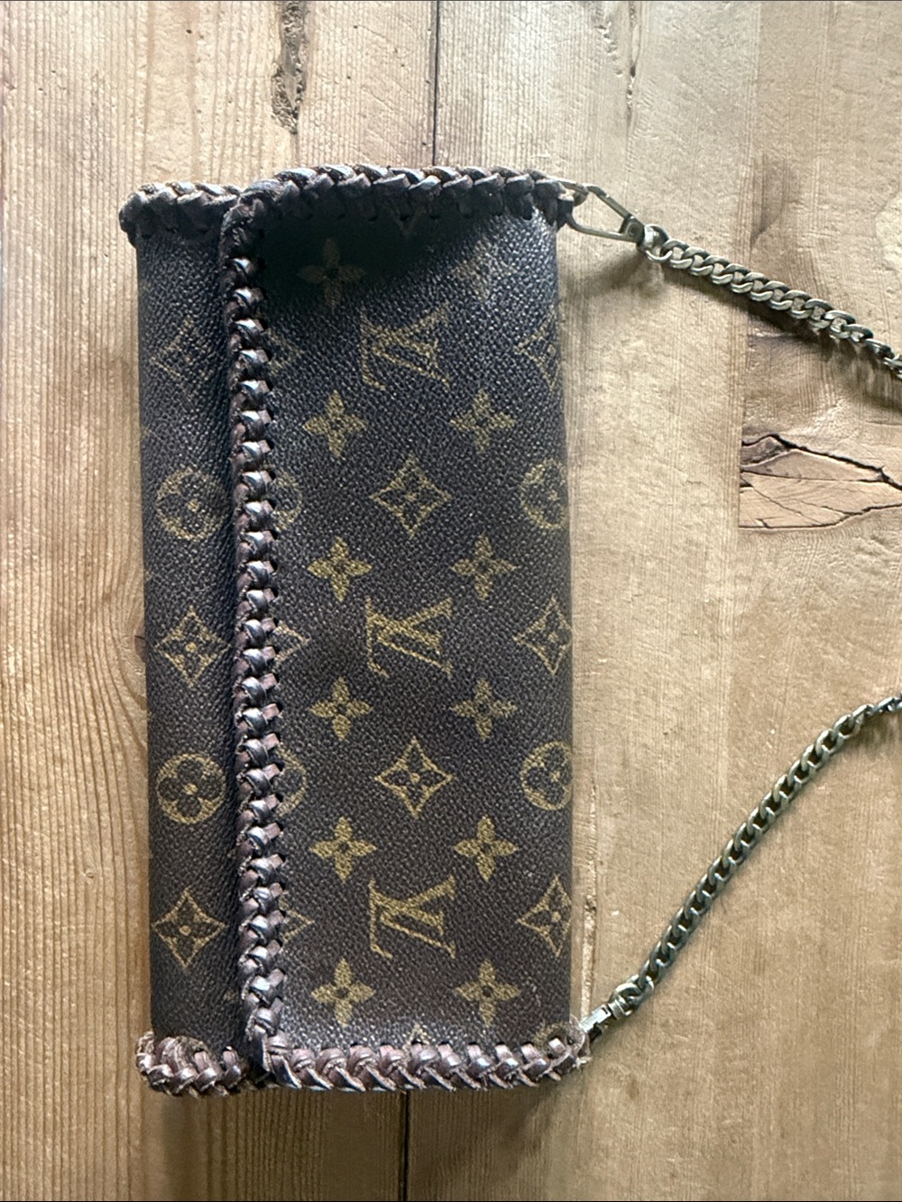 Vintage Boho Bag convertible clutch crossbody Louis Vuitton upcycle